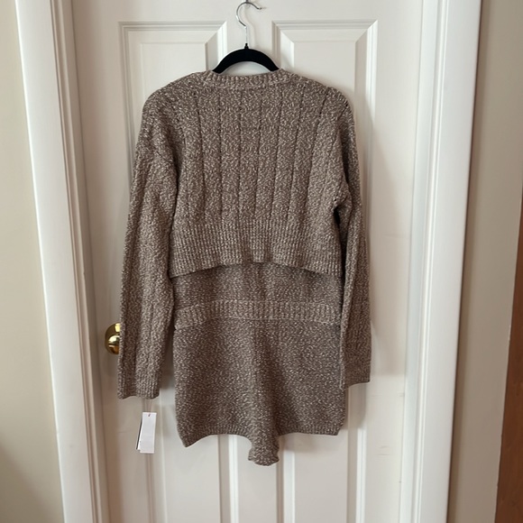 FP Beach, woman’s, M, 2 piece, brown/tan, jumpsuit shorts & cardigan. NWT. - Picture 2 of 8